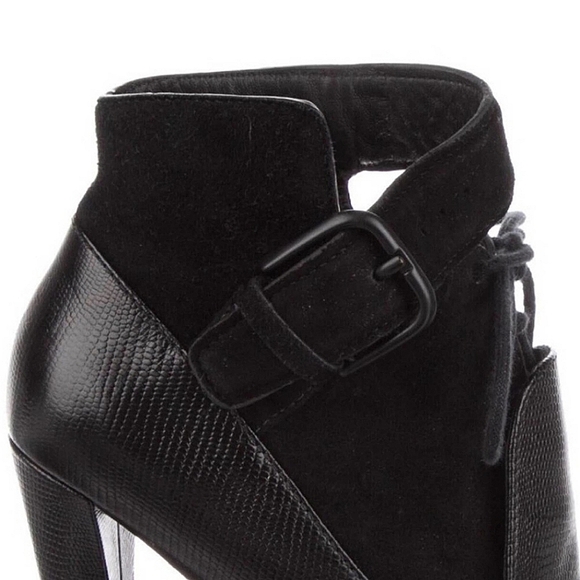 Alexander Wang Black Leather Monique Platform Booties Size 37.5 (7.5) - Picture 8 of 9